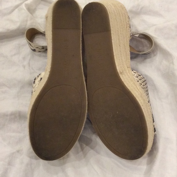 Snakeskin Print Platform Espadrille Sandals Size 9.5 - Picture 8 of 8